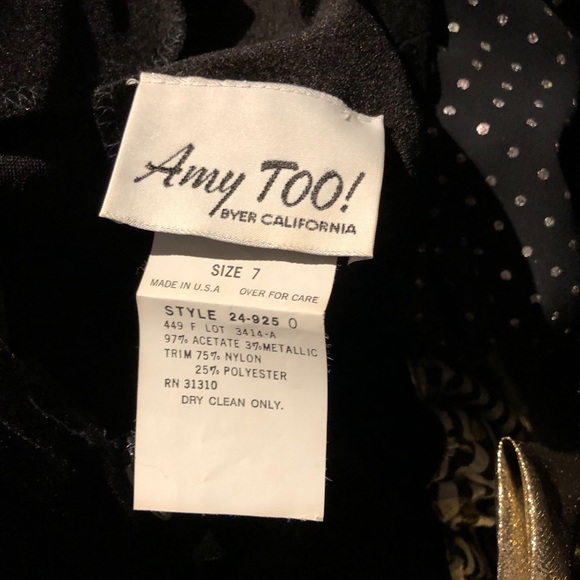 Holiday Christmas Black & Gold Girl Dress (Size 7) - Picture 8 of 8